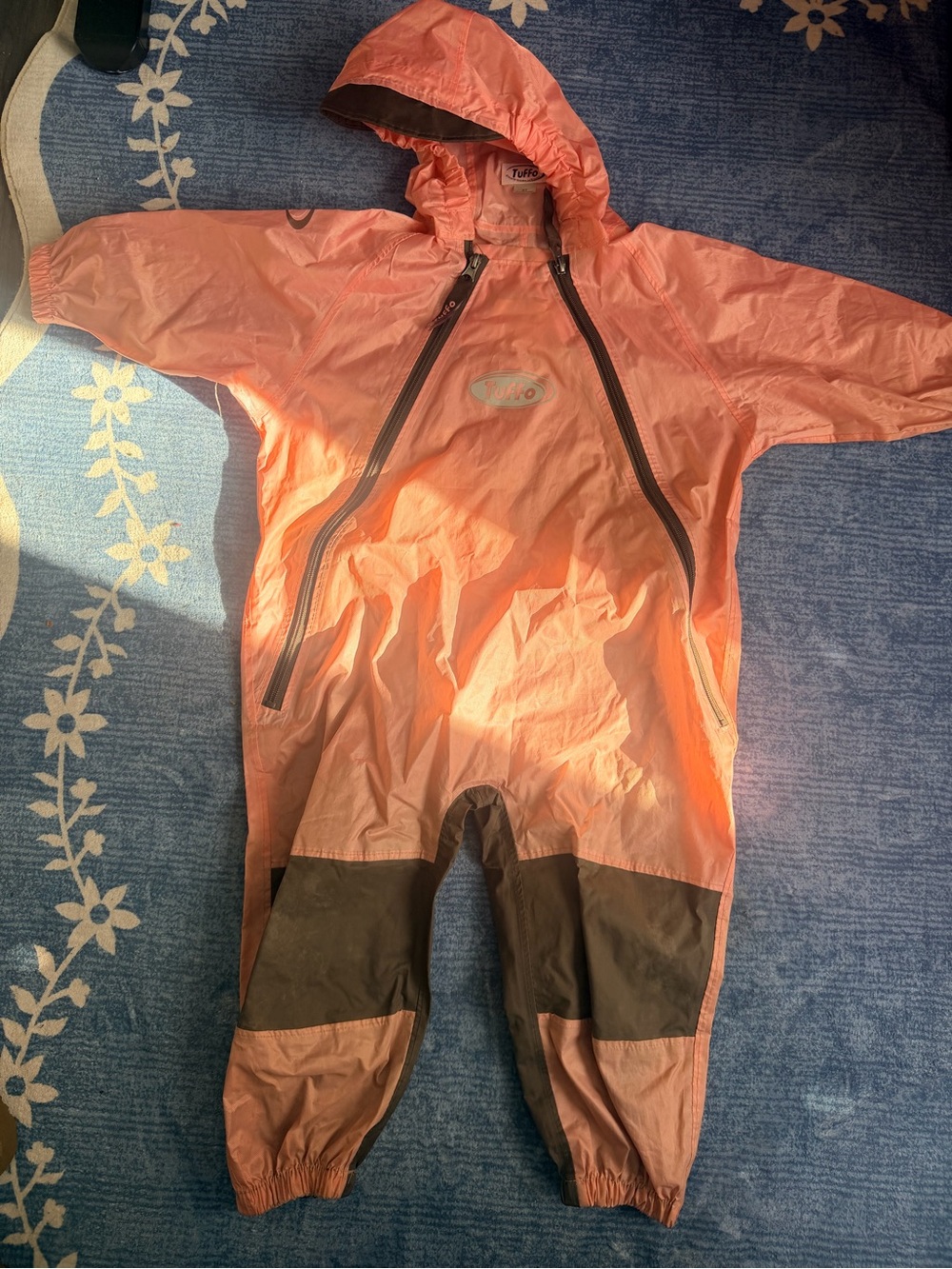 Tuffo Kids Coral Hooded Waterproof One-Piece Rain Suit